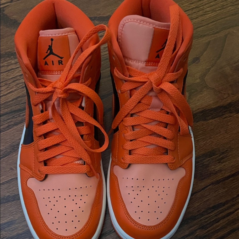 Nike Air Orange Athletic Shoes Jordan 1